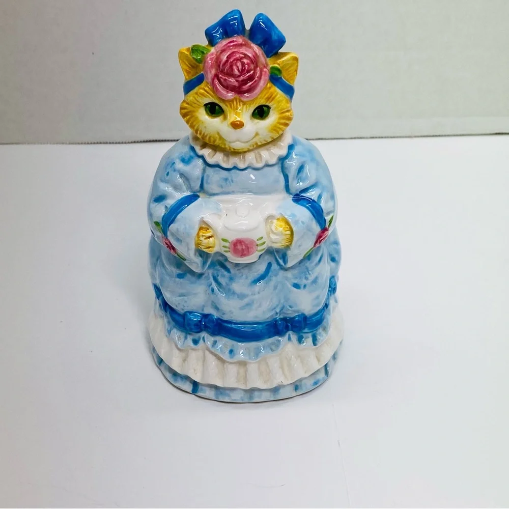 Otagiri Vintage Cat holding Teapot Utensil Holder Vase Planter EK Brownd Japan